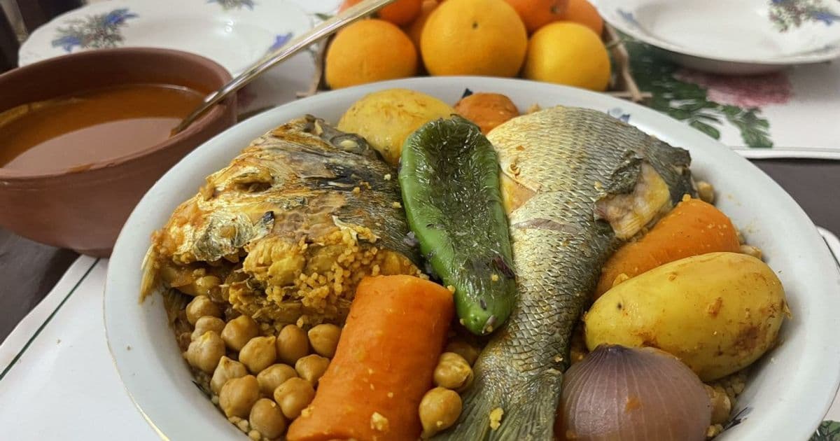 كسكسي تونسي بالسمك والدوراد