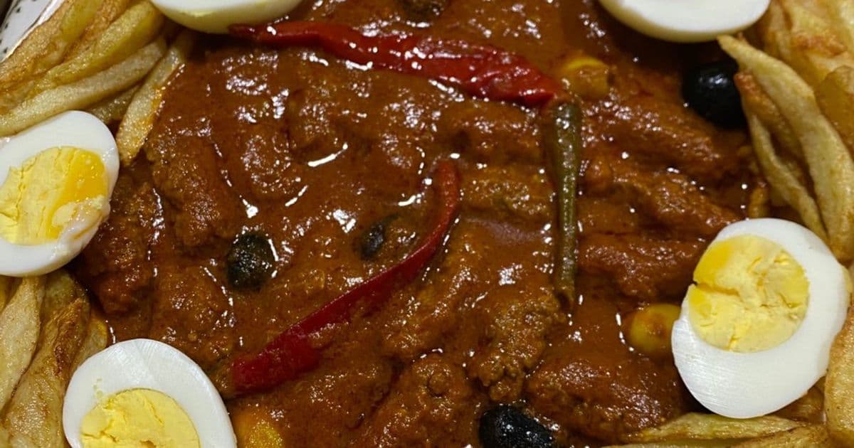 طاجين مرقاز تونسي بالبيض والبطاطا