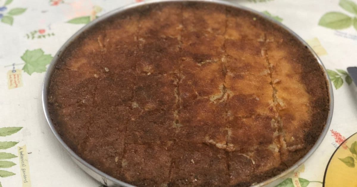 بسبوسة السميد بجوز الهند والزبده