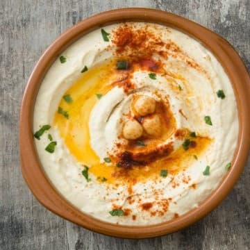 حمص بالطحينة الكريمي على الطريقة الأصلية