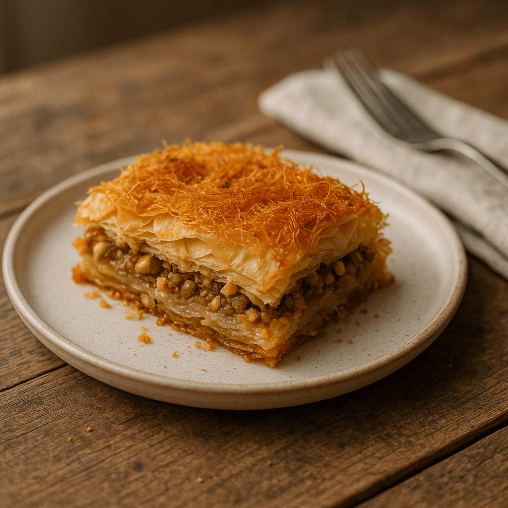 كنافة بالجلاش بالمكسرات