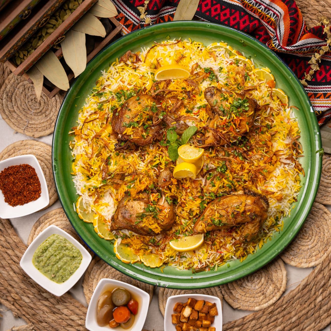 زربيان الدجاج بالزعفران والبطاطس