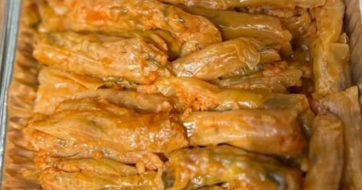 محشي كرنب بالأعشاب الطازجة
