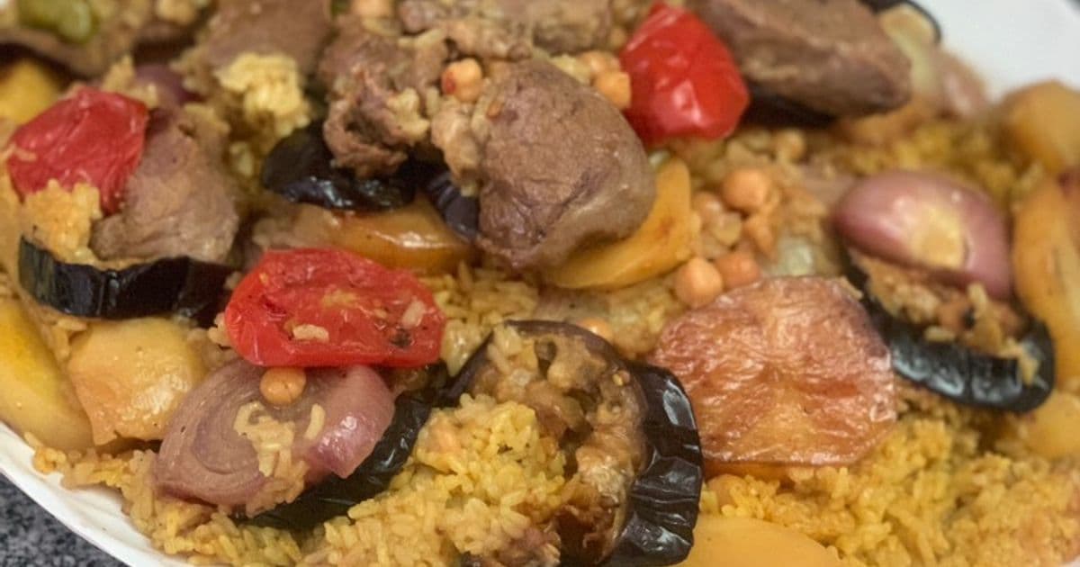 مقلوبة اللحم الشهية