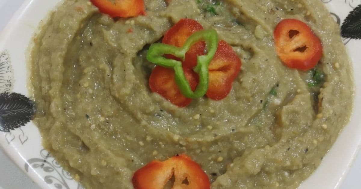 بابا غنوج بالباذنجان المشوي