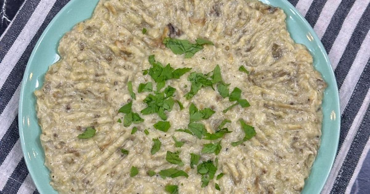 بابا غنوج بالباذنجان المشوي والطحينة