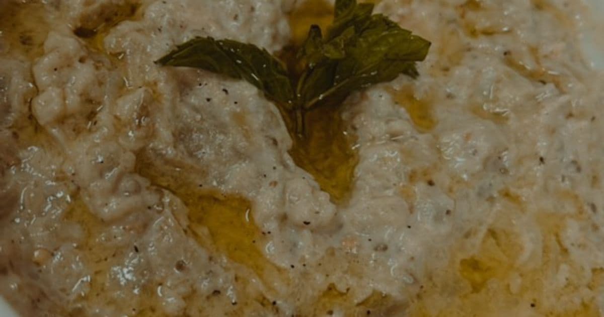 بابا غنوج بالطحينة