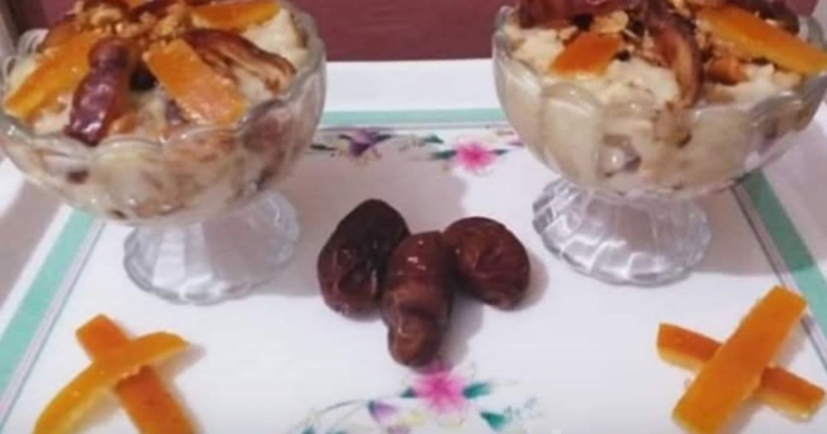 مهلبية الشوفان بالتمر والبرتقال