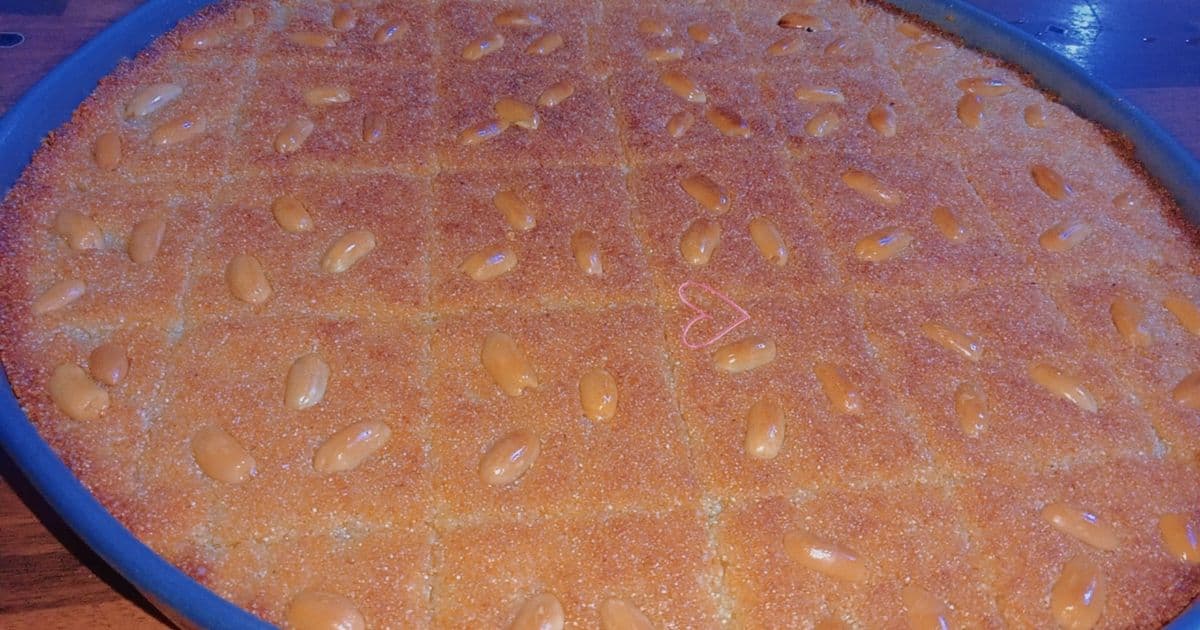 بسبوسة السميد بجوز الهند المحمّص
