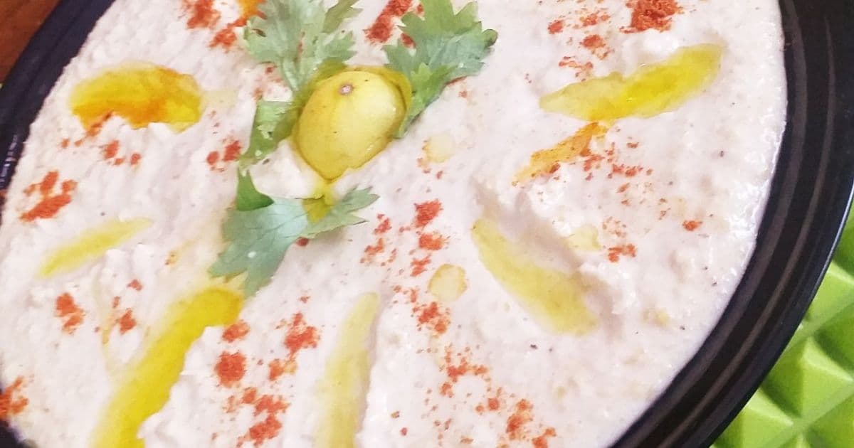 سلطة الحمص بالطحينة والليمون