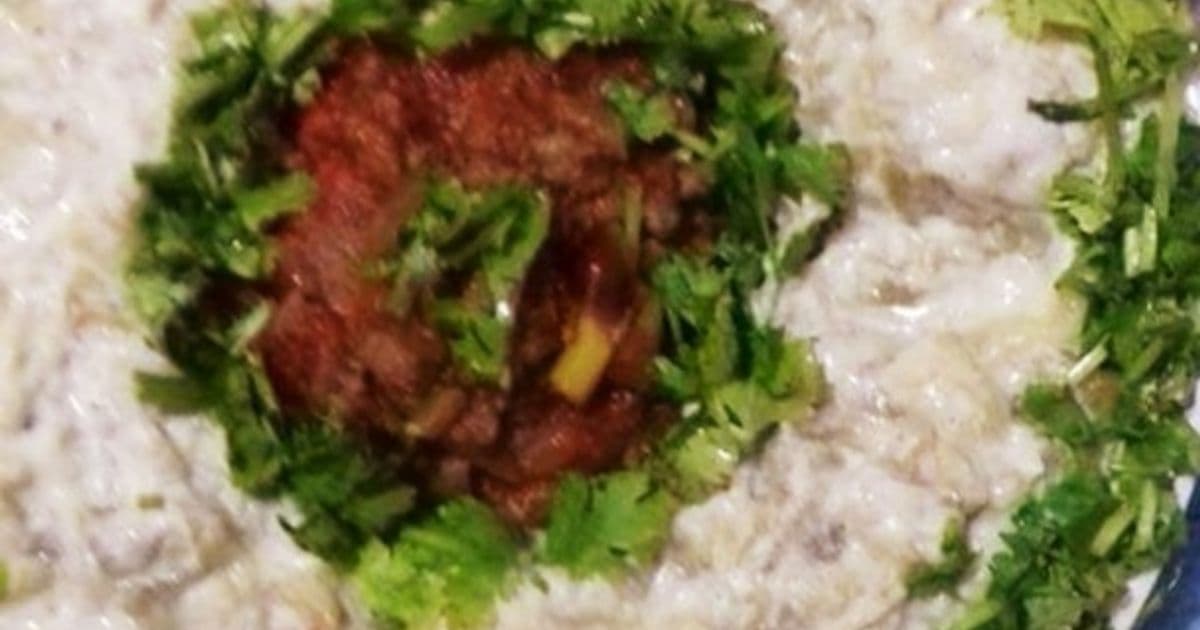 فتة الباذنجان المشوي بدون أرز
