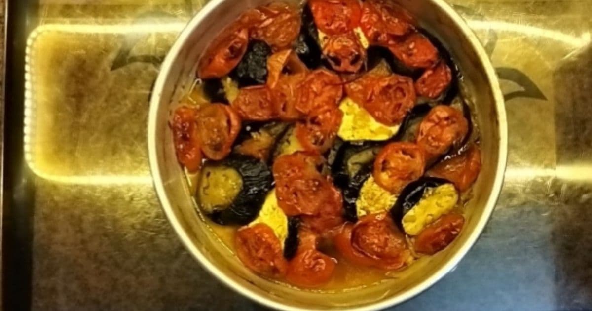 مسقعة الباذنجان النيئة