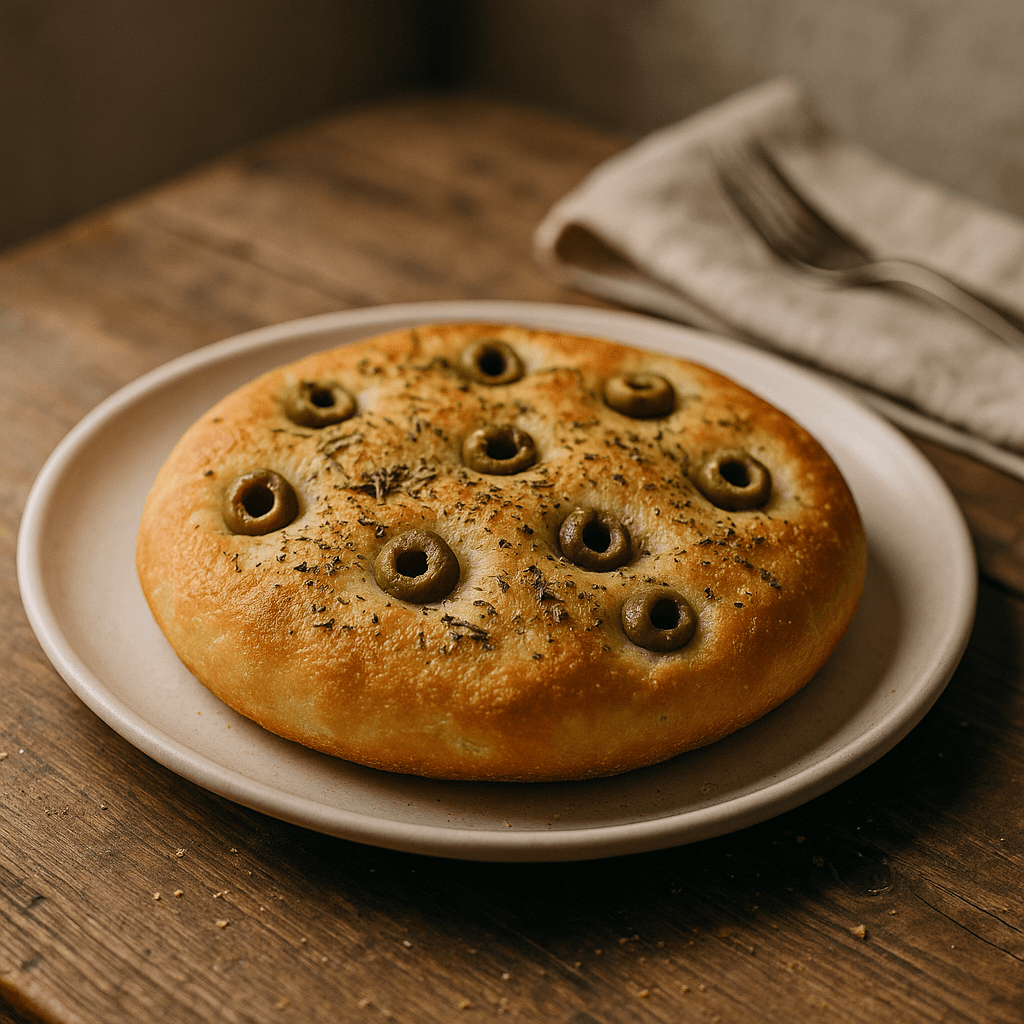فوكاتشيا إيطالية بالأعشاب والزيتون