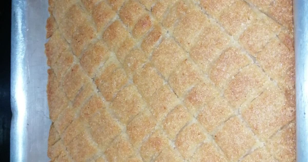 بسبوسة جوز الهند بالشراب البارد