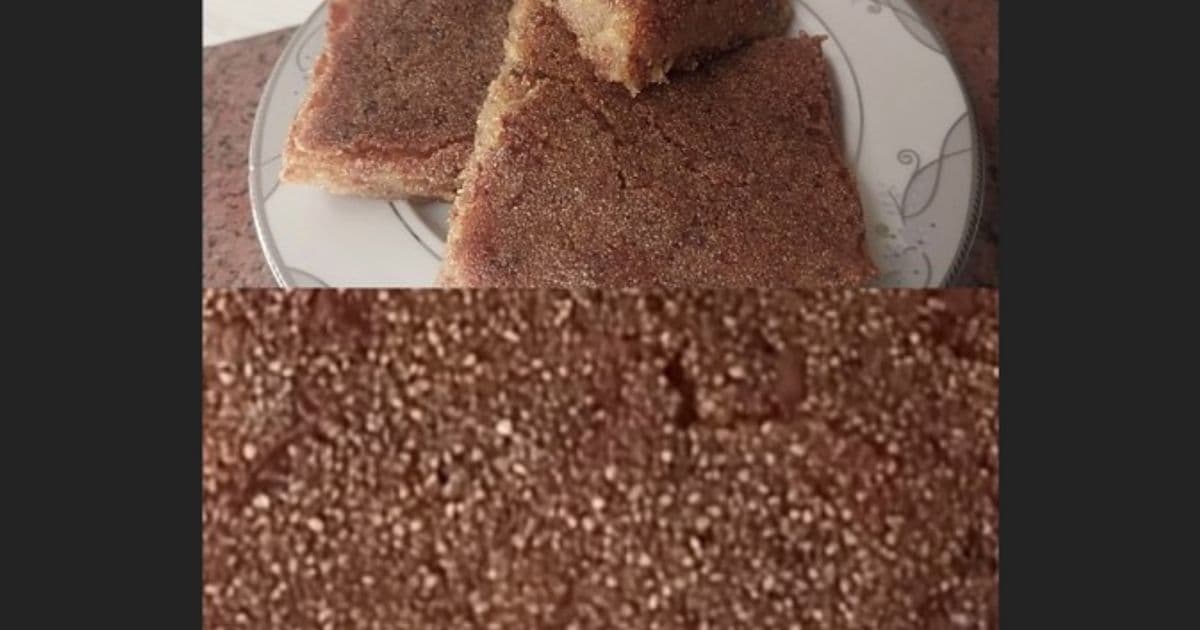 بسبوسة بالسمن البلدي وجوز الهند
