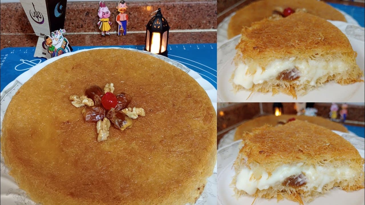 كنافة محشوة بالكريمة والتمر